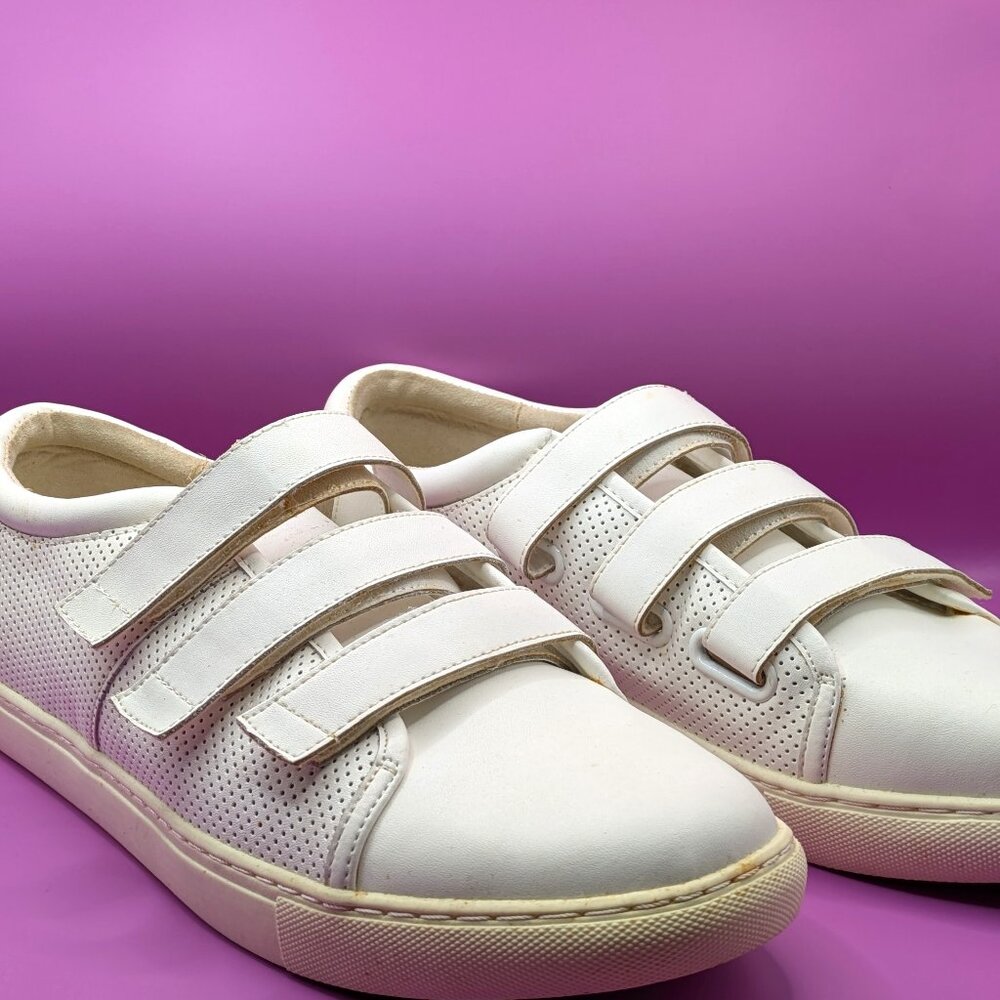 Kenneth Cole Reaction White Velcro Sneakers